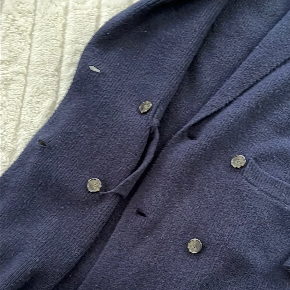 J. Crew Double-Breasted Cardigan Coat (Navy) XXS